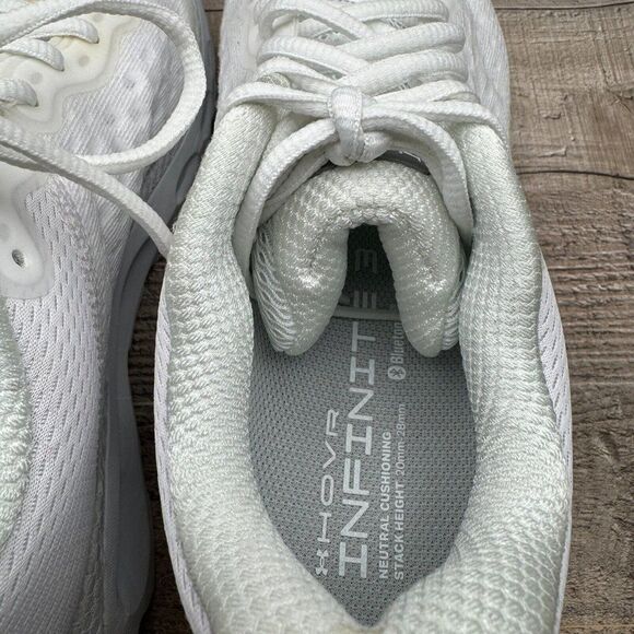 Under Armour Hovr Infinite 3 Running Shoes Womens Size 8 White Sneakers 3023556 - Picture 7 of 10